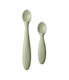 Bibs Baby Set with Spoons Sage made of Plastic Green 2pcs