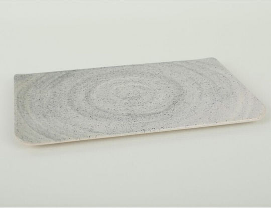 Marva Galassia Plate Shallow Ceramic Gray with Diameter 30.3cm