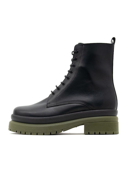 Δερμάτινα Γυναικεία Αρβυλάκια Black/Khaki
