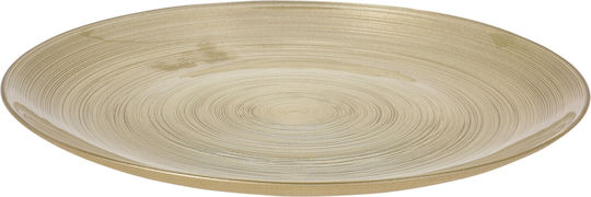 JK Home Decoration Weihnachtliche Teller Glas Gold D28cm.