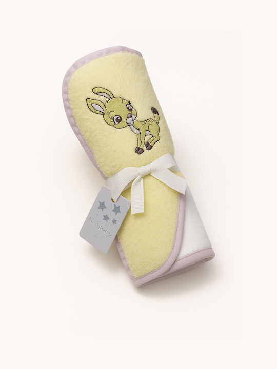 Beboulino Baby Bath Towel Bathrobe Hooded Yellow 75x75cm