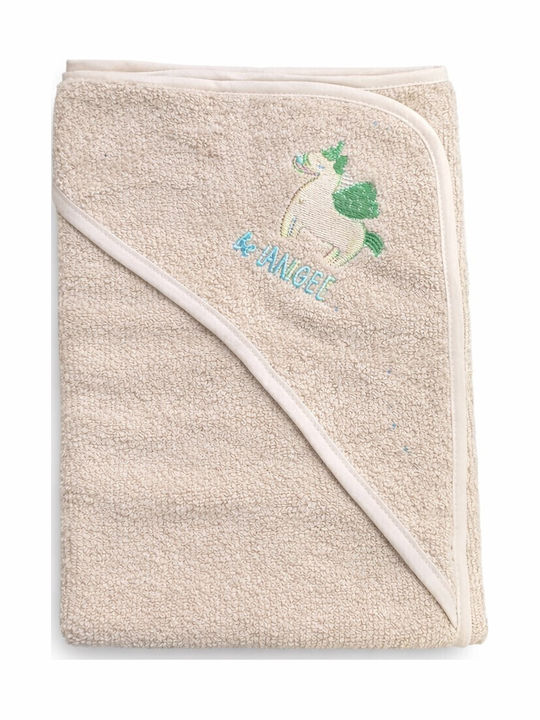 Beboulino Baby Bath Towel Hooded Unicorn Beige ...