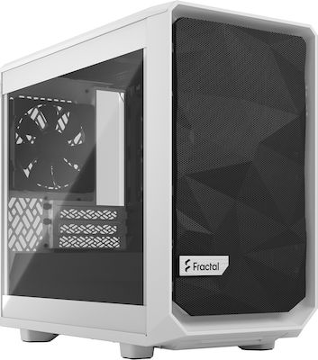 Fractal Design Meshify 2 Nano Gaming Mini Tower Computer Case with Window Panel White