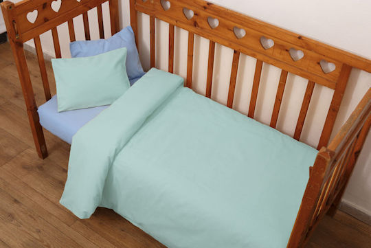 Viopros Set Baby Duvet Cover with Pillowcase Gray 120x160cm