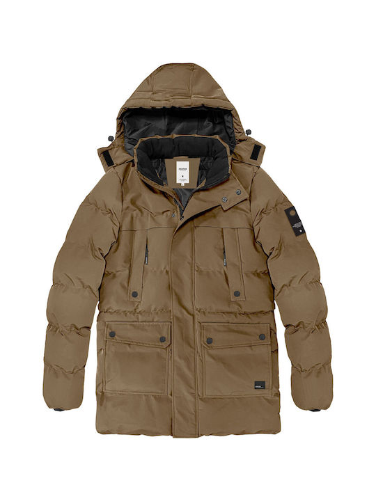 Rebase Men's Winter Puffer Jacket Mocka