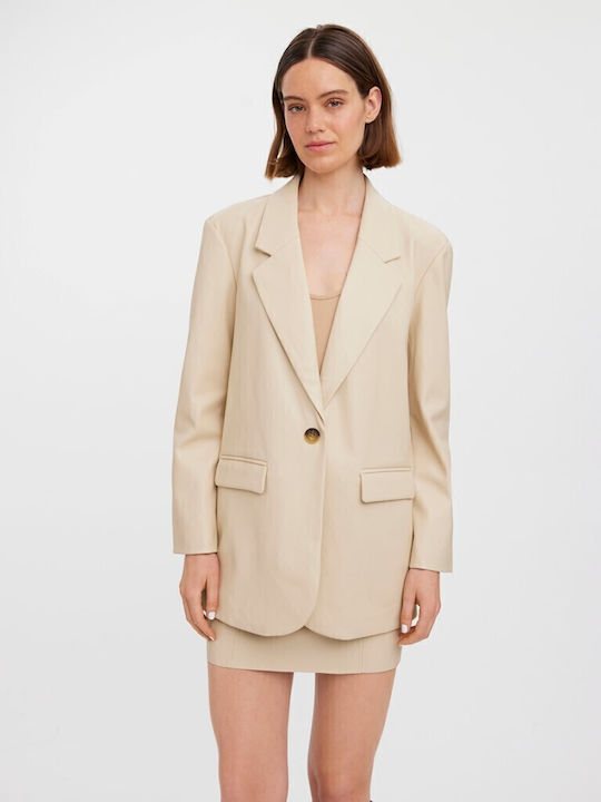 Vero Moda Olivia Γυναικείο Σακάκι Μπεζ