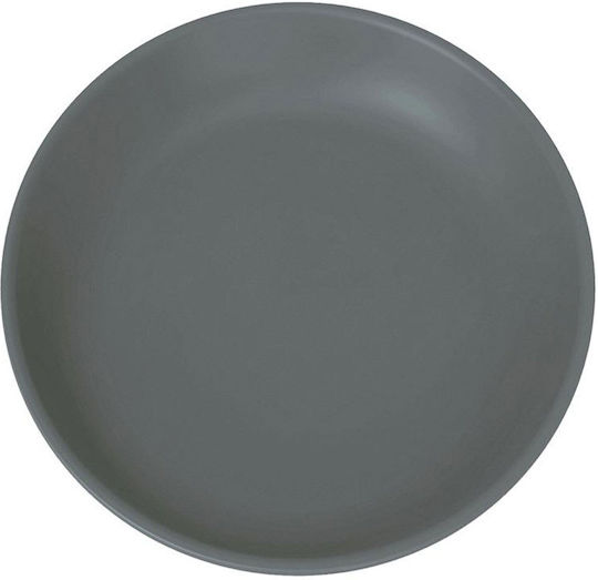 Goldplast Mineral Teller Untiefe Kunststoff Charcoal mit Durchmesser 21cm 6Stück