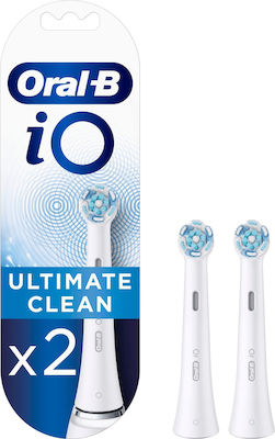 Oral-B iO Ultimate Clean Ανταλλακτικές Κεφαλές για Ηλεκτρική Οδοντόβουρτσα White 2τμχ