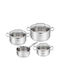 Tefal Duetto+ Pots Set of Stainless Steel with No Coating Silver 7pcs