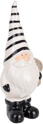 Santa Claus polyresin black and white 17.5cm