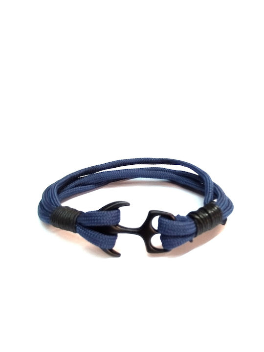 Blue anchor bracelet, male