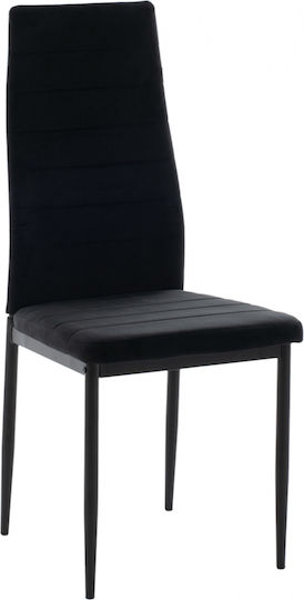 Stuhl Speisesaal Rose 53x39x96cm Schwarz