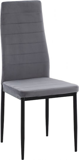 Stuhl Speisesaal Rose 53x39x96cm Grey / Black
