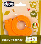 Chicco Σαλιγκάρι Teething Ring made of Plastic for 3 m+ Orange 1pcs