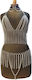 Sexy Dessous-Set Bustier mit String-Rock Silber 2002235