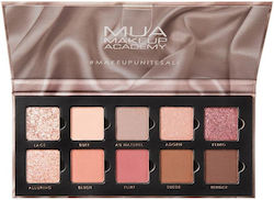 MUA Nudes 10 Παλέτα με Σκιές Ματιών Matte σε Στερεή Μορφή με Ροζ Χρώμα