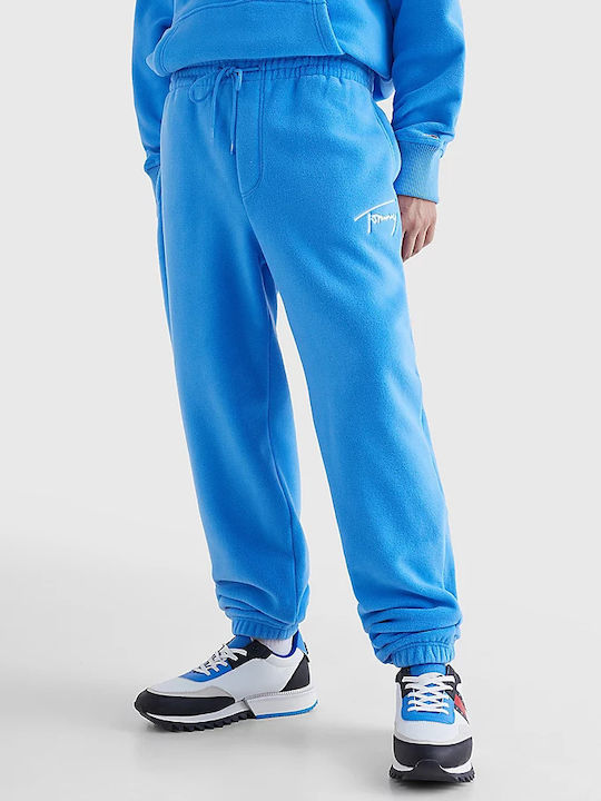 Tommy Hilfiger Men's Sweatpants with Rubber Light Blue