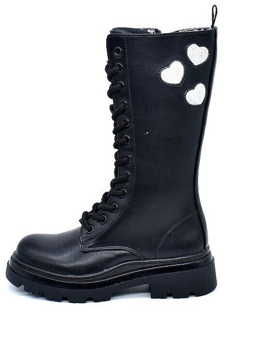 Kids Boots with Zipper Black