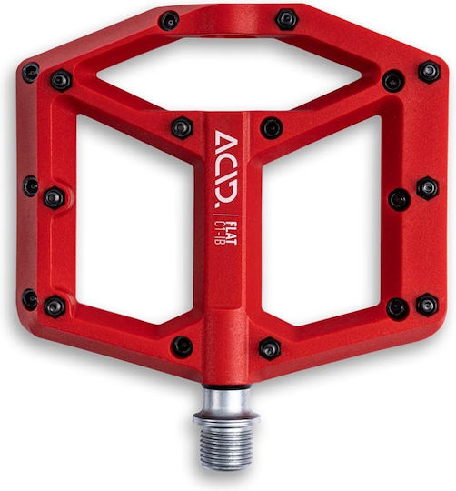 CUBE Acid Flat C1-IB Flat Bicycle Pedals Red