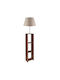 Megapap Launo Floor Lamp H150xW38cm. with Socket for Bulb E27 Beige