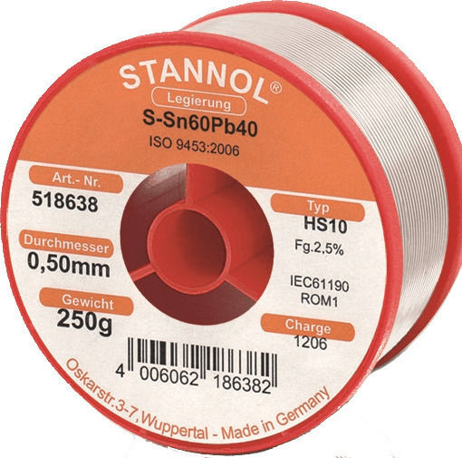 Stannol 518638 Καλάι Κόλλησης 0.5mm 250gr