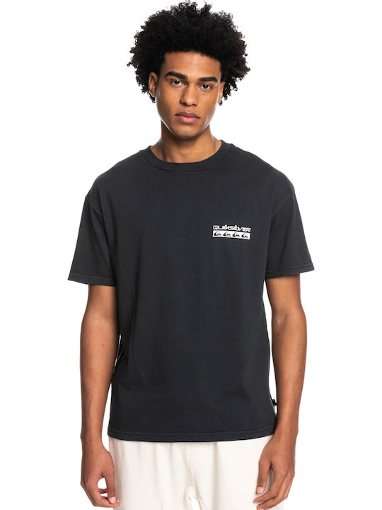 Quiksilver Quik Spiral T-shirt Bărbătesc cu Mânecă Scurtă Negru