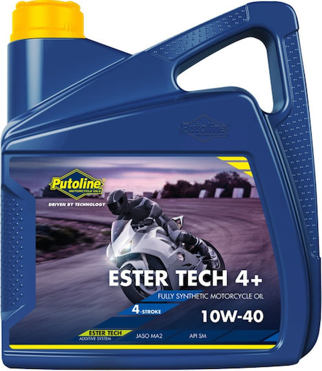 Putoline Ester Tech 4+ Sintetic Ulei de motocicletă pentru motoare în patru timpi 10W-40 4lt