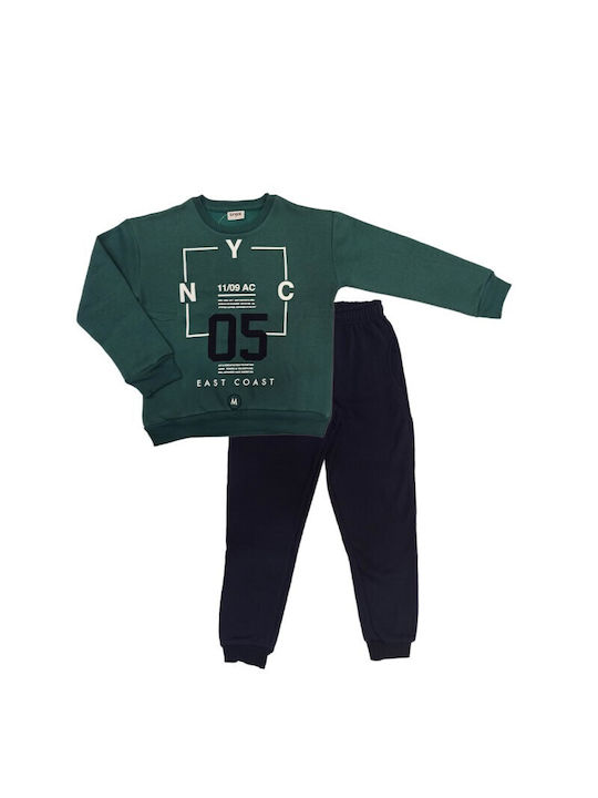 Trax Kids Sweatpants Set Green 2pcs