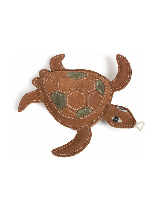Farm Company Leather Turtle Plush Toy Dog 20εκ. Brown 1pcs