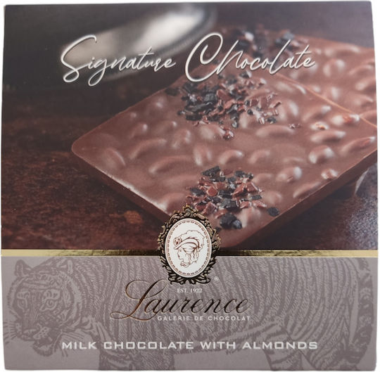 Laurence - Galerie de Chocolat Signature Σοκολάτα Γάλακτος Αμυγδαλα 100gr