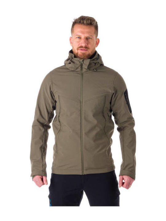 Χειμωνιάτικο Μπουφάν Softshell Αδιάβροχο και Αντιανεμικό Χακί