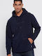 Funky Buddha Men's Sweatshirt with Hood and Pockets Navy Blue