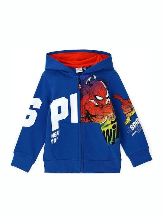 Kids Sweatshirt Cardigan with Hood Blue