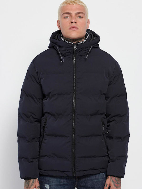 Χειμωνιάτικο Μπουφάν Puffer Navy Μπλε