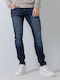 Seaham Ανδρικό Παντελόνι Τζιν με Slim Narrow Εφαρμογή Navy Μπλε