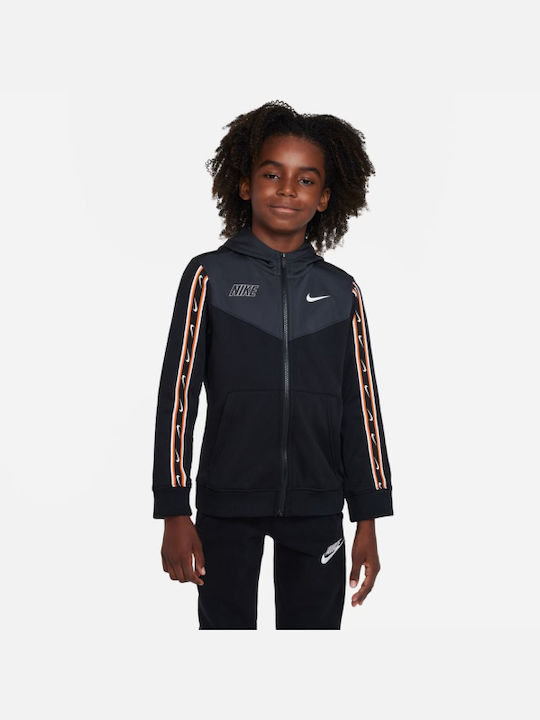 Nike Αθλητική Παιδική Ζακέτα με Κουκούλα Μαύρη