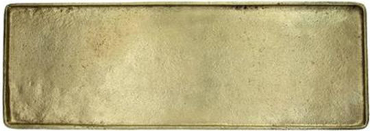 Zaros Dekorative Platte Rechteckig Metallisch Gold 1Stück 48x16cm