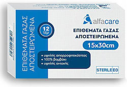 Alfa Care Sterile Gaze 15x15cm 12pcs