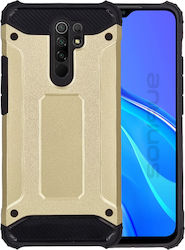 Sonique Heavy Armor Back Cover Silicone 2mm Durable Gold (Redmi 9)