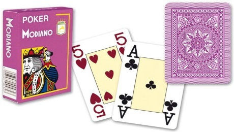 Modiano Texas Poker 4 Τράπουλα Πλαστική για Poker Μωβ