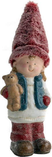 Zen Collection Christmas Ceramic Figure Bear Red Length 9.5cm with Teddy Bear