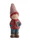Zen Collection Christmas Ceramic Figure Toddler Red Length 9.5cm with Book