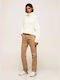 Pepe Jeans Berkley Women's Long Sleeve Sweater Turtleneck Beige