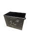 Ξ-6 Metallisch Box Holzlagerung 39x37x58cm Silber