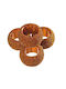 JK Home Decoration Σετ Χριστουγεννιάτικα Δαχτυλίδι Πετσέτας Φαγητού Καφέ 4τμχ