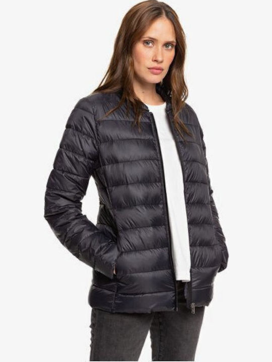 Endless Dreaming Women's Short Puffer Jacket for Winter Black