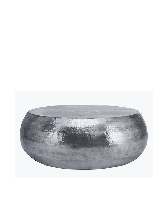 Round Aluminium Coffee Table Gray L80xW80xH30cm