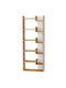 Bookcase Helmut White / Natural 60x22x162cm