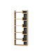 Bibliothek Helmut Anthracite / Natural 60x22x162cm