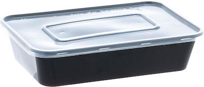 Disposable Plastic PP Tableware for Hot / Microwave Safe 750ml Black 50pcs 420-93-0000